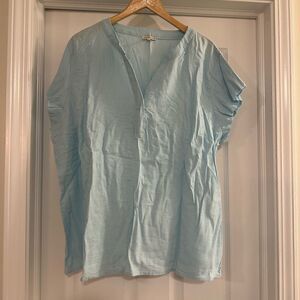 Mercer & Madison linen blend blouse top size 2X